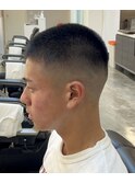 坊主伸ばし中フェードカット