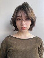 ブラウヘアアンドケア(care) 人可愛いラフパーマ風外ハネボブ