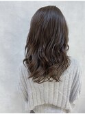 ハッシュカットフルバング似合わせカットレッドブラウン20代30代