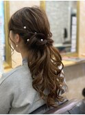 結婚式およばれローポニー