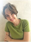 【kate 大宮】センターパート×オリーブベージュ