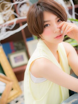 カバーヘア ブリス 大宮西口(COVER HAIR bliss) アシンメトリーカーキベージュショートウルフc4大宮20代30代40代
