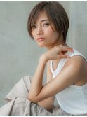 小顔ショート/ヌーディーカラー/髪質改善/似合わせカット