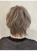 グレージュふわぁくしゅショート