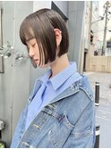 NUDE10代20代30代40代 前下がりボブ 切りっぱなしボブ