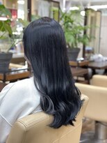 ジッピー ヘアーコレクション 韓国ヘア　ブルーブラック＋インナープラチナ　