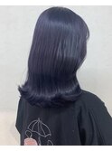 ブリーチ一回で出来るダークバイオレット♪顔まわりカット