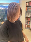 ベージュダークブラウン_アンブレラカラー_ケアブリーチ
