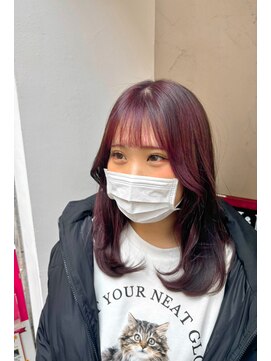 ウィル 京橋店(WiLL) ☆20代30代40代☆韓国レイヤーカット＋肌映えカシスピンクカラー