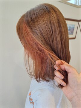 アーリッシュメイクアストーリーサウス(arlish make a story south) オレンジカラーのインナーカラー