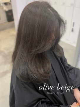 アリュウル 表参道(ALLURE) 大人可愛い艶カラー＊オリーブベージュ/くすみカラー/顔周り