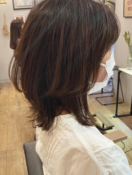 ロータス ヘアデザイン(LOTUS hair design.) ミディアムウルフレイヤー×guest style