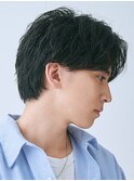 センターパート波巻きパーマスパイラルパーマツイストスパイラル