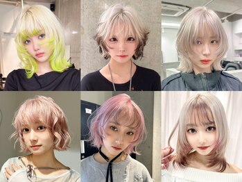 モニカ 栄店(MONIQA)の写真/ハイトーン/デザインカラーはもちろん繊細なカット技術で作るショートヘアも人気◎伸びても崩れないStyleに