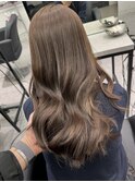 韓国 くびれロング レイヤー ワンホンヘア 小顔前髪