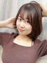 キンヘアストア(KIN hair store)&nbsp;やわ透けバング×丸みミディでふんわり揺れる質感