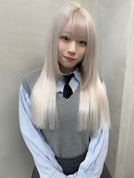 ネハス 栄(nehus.) ブリーチ/クラゲヘアー/小顔に見せるヘア/ココアベージュ