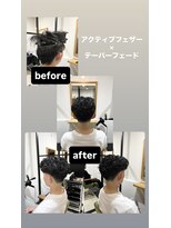 ヘアーメイク マーズ 売布店(Hair Make Mars) アクティブフェザー×テーパーフェード