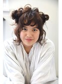 【Lepes】ミディアムボブヘアアレンジ★無造作おだんごヘア