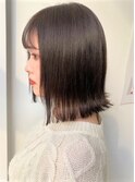 前下がりの切りっぱなしボブ☆