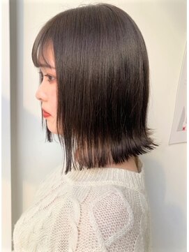 ビーハイブ 一番町店 アヴェダ(BEHIVE) 前下がりの切りっぱなしボブ☆