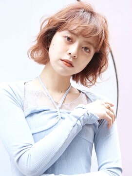 カナン 銀座(CANAAN) ゆるふわレイヤーボブ/オレンジベージュ