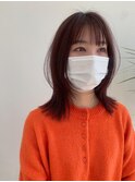 切りっぱなし顔周りレイヤー