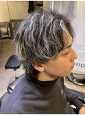 刈り上げセンターパートフェザーパーマサーフカールs