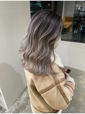 どの角度からも可愛いバレイヤージュ_silky white ash_