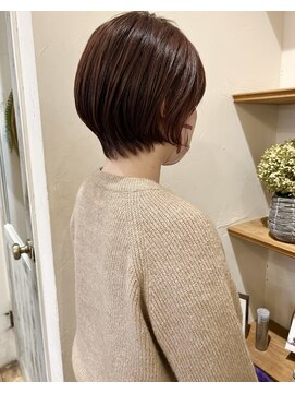 ゴーシェン 津田沼本店(Goshen) つやピンクカラー×丸みショートボブ