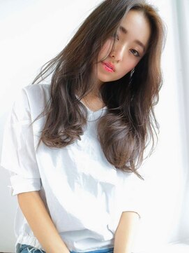 ソヨン 高槻店(SOYON) 韓国風センターパート リラクシーロング フォギーベージュ