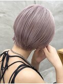 大人かわいい小顔前下がり丸みショートボブハンサムショート