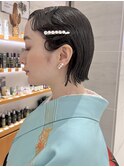 ヘアセット　フィンガーウェーブ　ショートヘアアレンジ