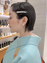 ピークアブー アヴェダ ギンザシックス(PEEK-A-BOO AVEDA GINZASIX) ヘアセット　フィンガーウェーブ　ショートヘアアレンジ