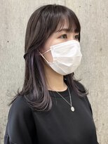 サンク 原宿 表参道(cinq)&nbsp;インナーカラーベージュ前髪インナーカラーイヤリングカラー原宿