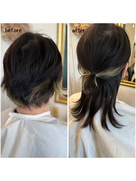 エクステンション キュー(extension Q) プルエクステ/プラチナ毛質42cm(胸上)