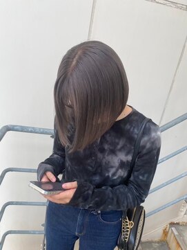 ジーナ 札幌大通(Zina) 美髪*切りっぱなしボブ*グレージュ*髪質改善*Zina札幌大通