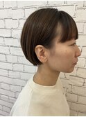 まるみショート/襟足スッキリ/ぱっつん前髪/20代30代40代/小顔