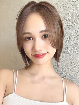 サンド 名古屋(sand) ボブ/レイヤーカット/髪質改善/ウェットヘア/オリーブベージュ