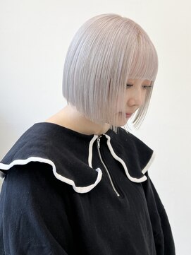 ココ 原宿(KOKO) 黒髪小顔クラゲヘアーオリーブグレーココアベージュボブ