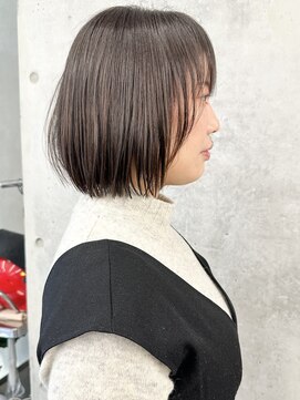 モリオ(morio) *顔周りレイヤーミニボブ軽めボブディ耳かけボブ前髪30代40代1