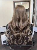 **ダブルカラーアッシュベージュシールエクステ**