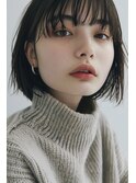 ニュアンス黒髪ボブ