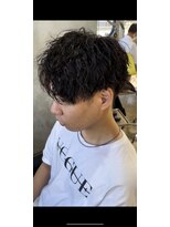ルーメン 岐阜(ROOO MEN) ツイストスパイラルパーマ2ブロ刈り上げセンターパート