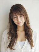 ミルクブラウン/ダークパープル/ナチュラルショート/夏/センター
