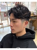 ニュアンスパーマ　センターパート