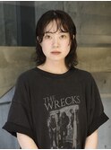 【三浦真穂】ミディアム　ウェーブヘア