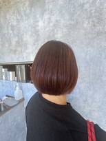 レジェ(LEGE)&nbsp;丸みボブとオレンジブラウンで艶髪ボブに！刈り上げも◎森
