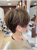 ハンサムショート×ハイライト