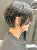 似合わせカット×大人丸みショート×ネイビーブラック